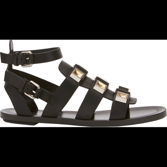 Proenza Schouler Black Studded Gladiator Sandals - Picture 4 of 12